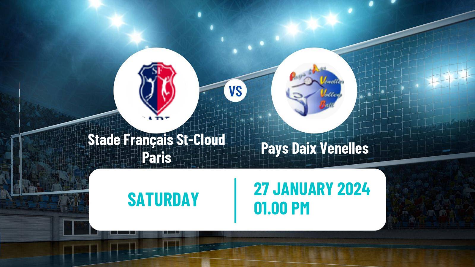 Volleyball French Ligue A Volleyball Women Stade Français St-Cloud Paris - Pays Daix Venelles