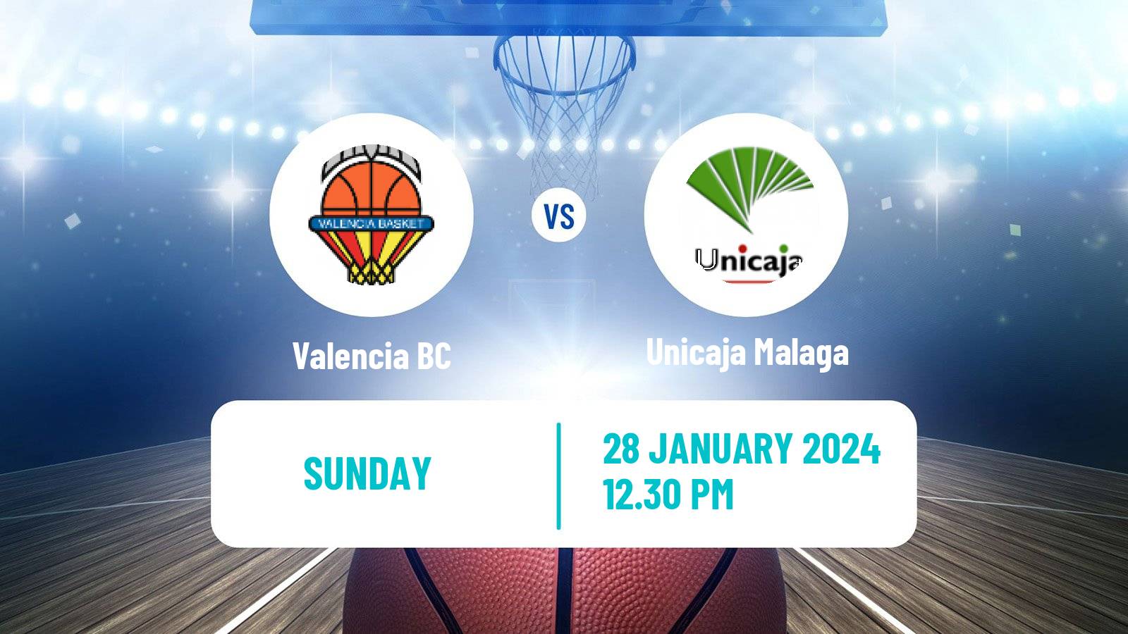 Basketball Spanish ACB League Valencia - Unicaja Malaga