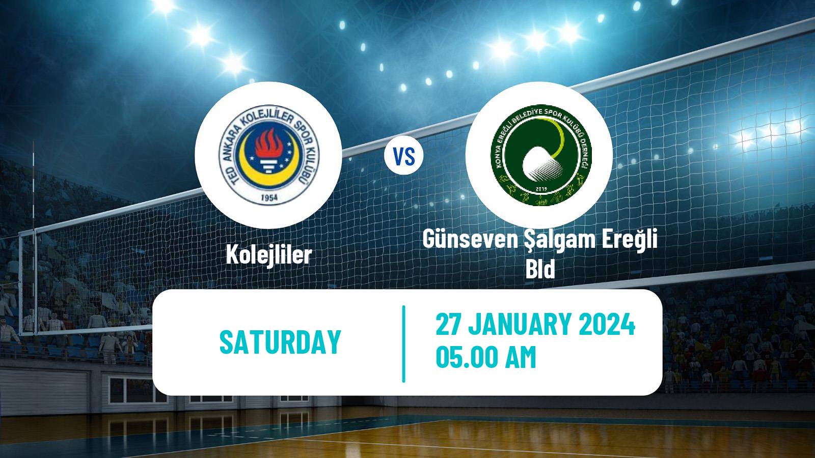 Volleyball Turkish 1 Ligi Volleyball Women Kolejliler - Günseven Şalgam Ereğli Bld