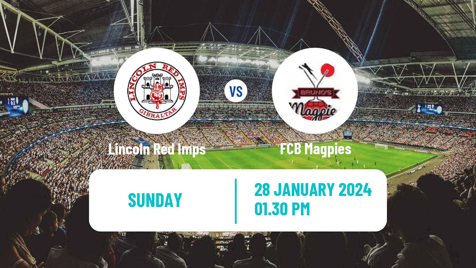 Soccer Gibraltar National League Lincoln Red Imps - Magpies