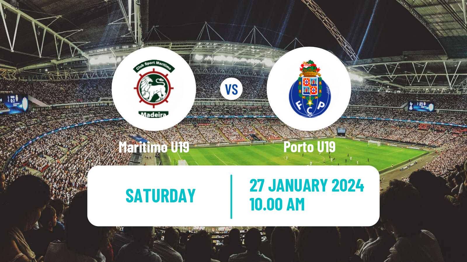 Soccer Portuguese Campeonato Nacional U19 Maritimo U19 - Porto U19