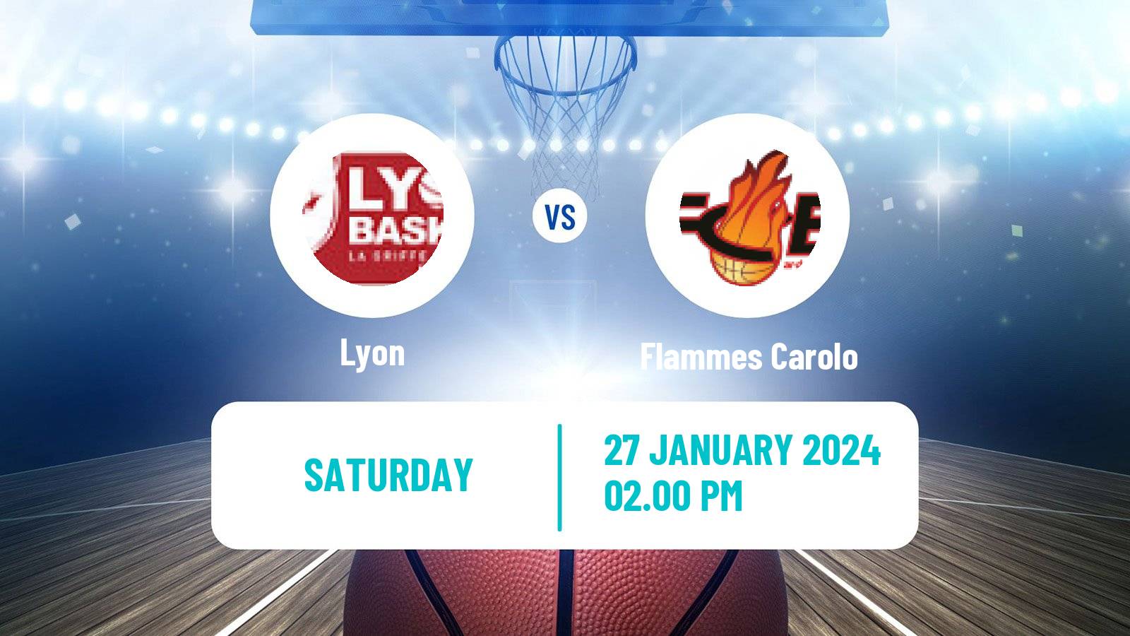 Basketball French LFB Lyon - Flammes Carolo