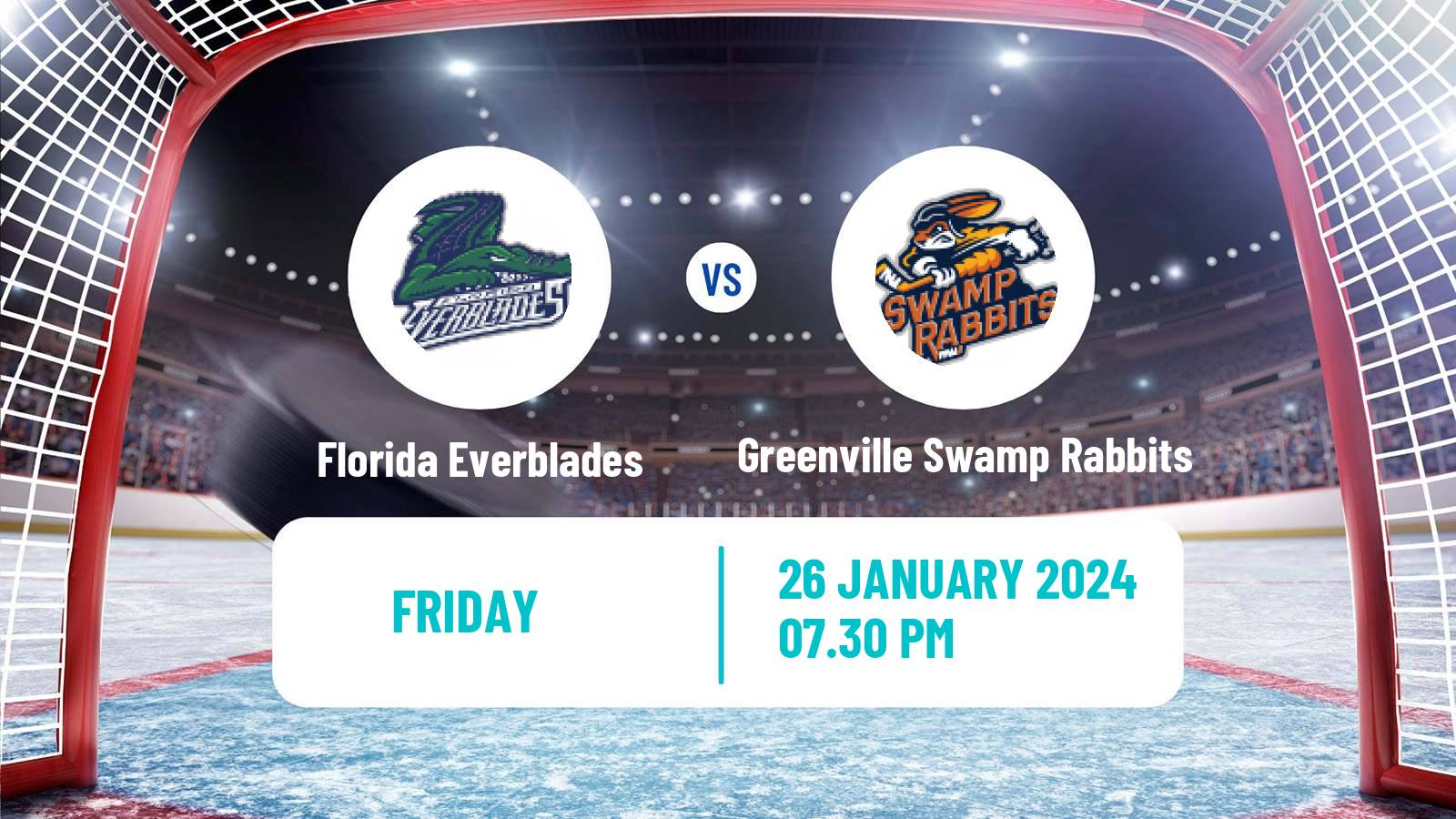 Hockey ECHL Florida Everblades - Greenville Swamp Rabbits