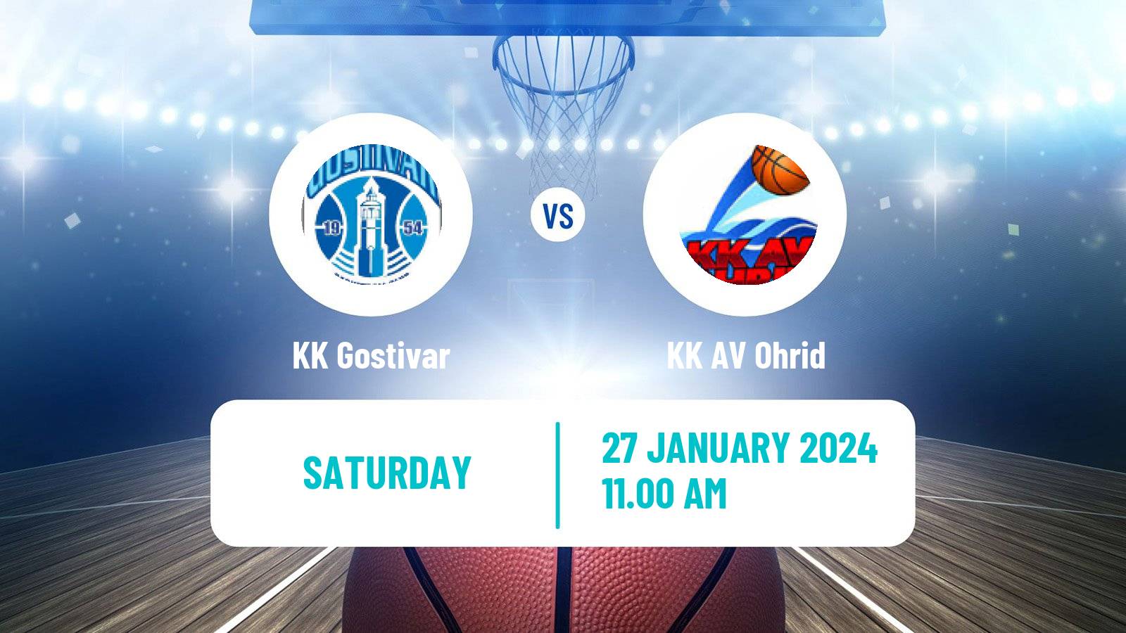 Basketball North Macedonian Prva Liga Basketball Gostivar - Ohrid