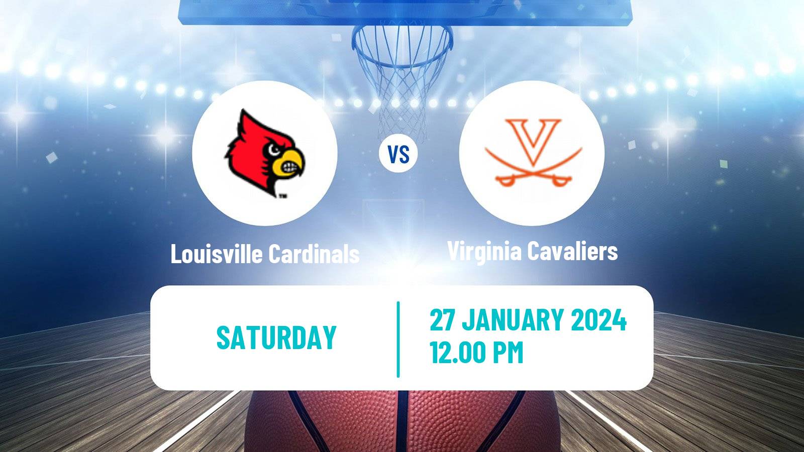 Basketball NCAA College Basketball Louisville Cardinals - Virginia Cavaliers