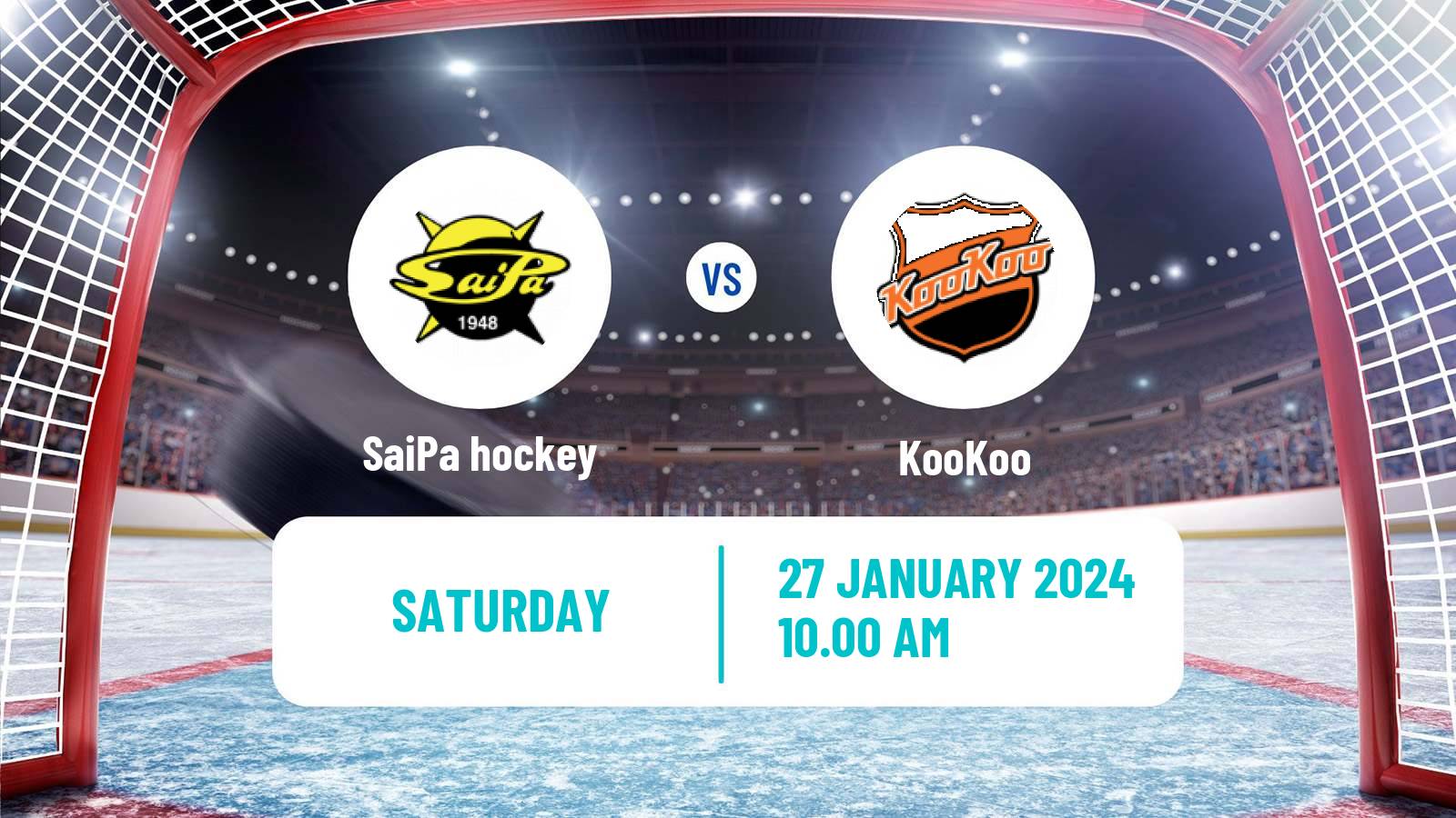 Hockey Finnish SM-liiga SaiPa - KooKoo