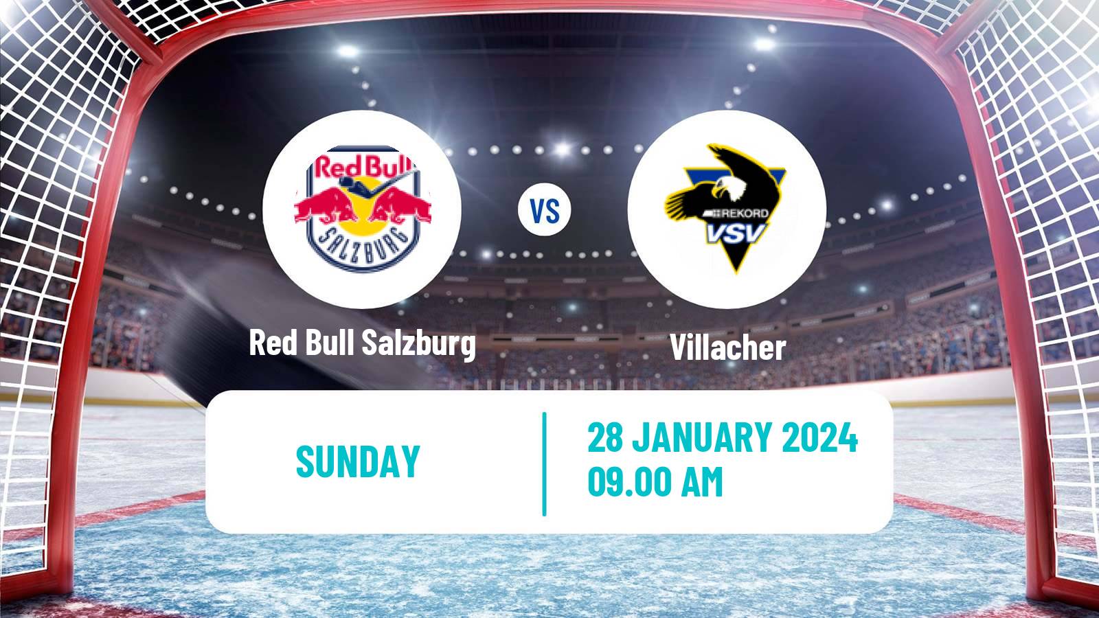 Hockey Austrian Ice Hockey League Red Bull Salzburg - Villacher