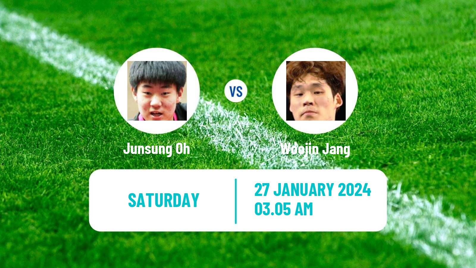 Table tennis Wtt Star Contender Goa Men Junsung Oh - Woojin Jang