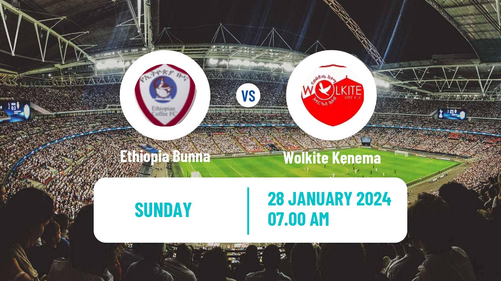 Soccer Ethiopian Premier League Ethiopia Bunna - Wolkite Kenema