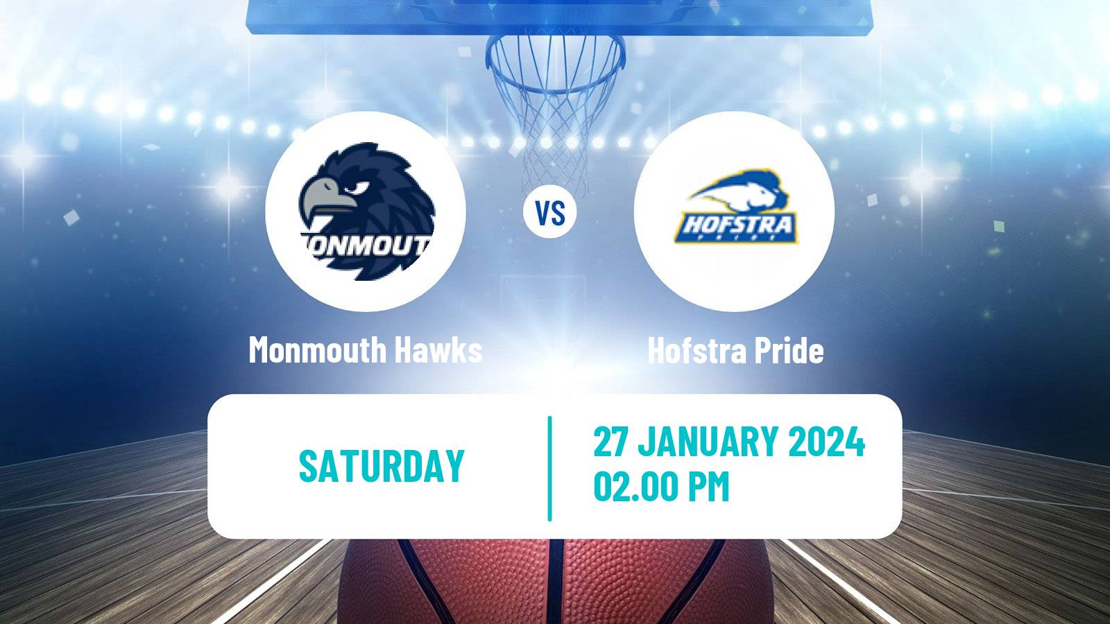 Basketball NCAA College Basketball Monmouth Hawks - Hofstra Pride