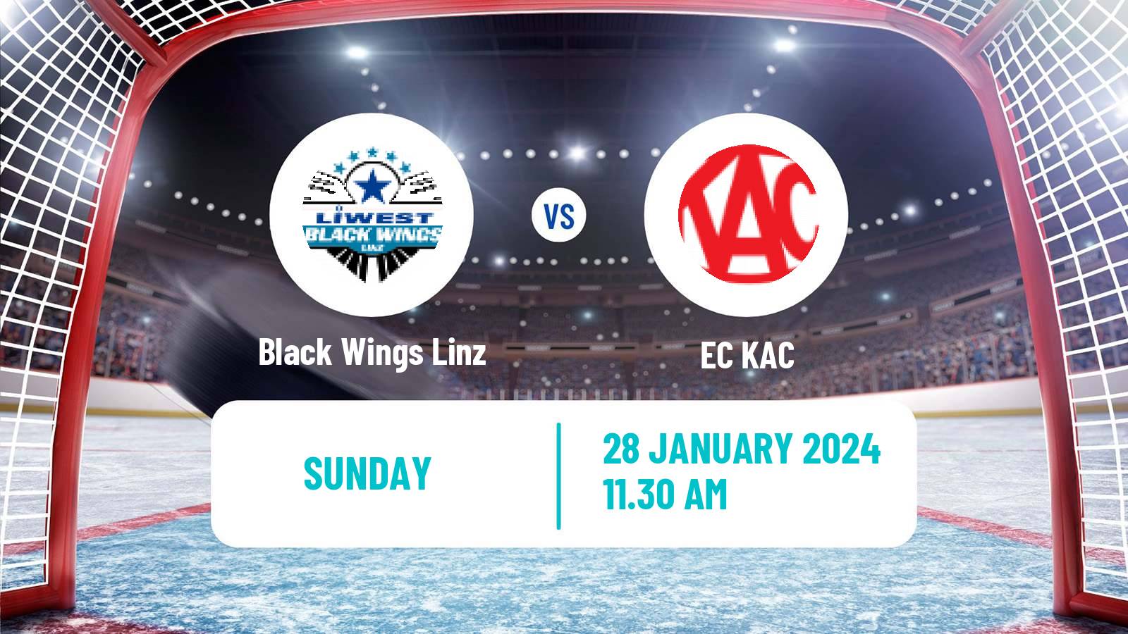 Hockey Austrian Ice Hockey League Black Wings Linz - EC KAC