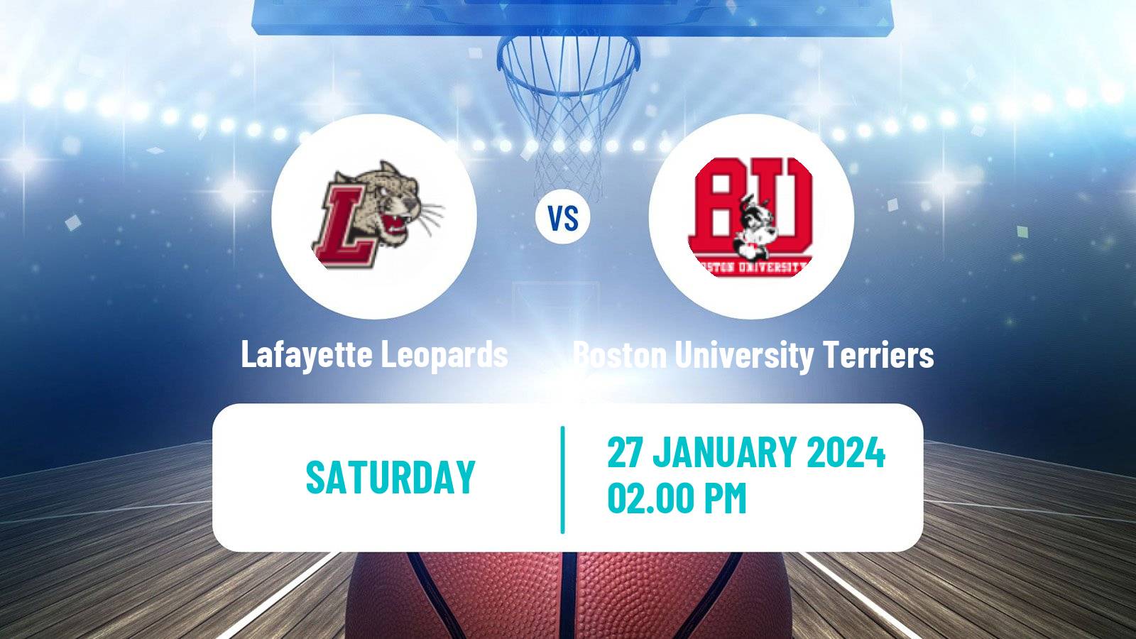Basketball NCAA College Basketball Lafayette Leopards - Boston University Terriers