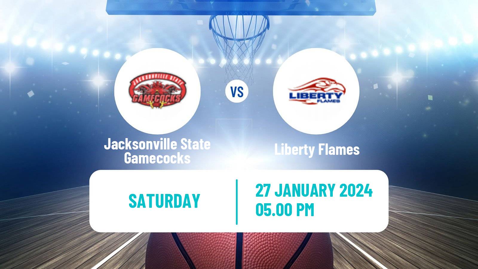 Basketball NCAA College Basketball Jacksonville State Gamecocks - Liberty Flames