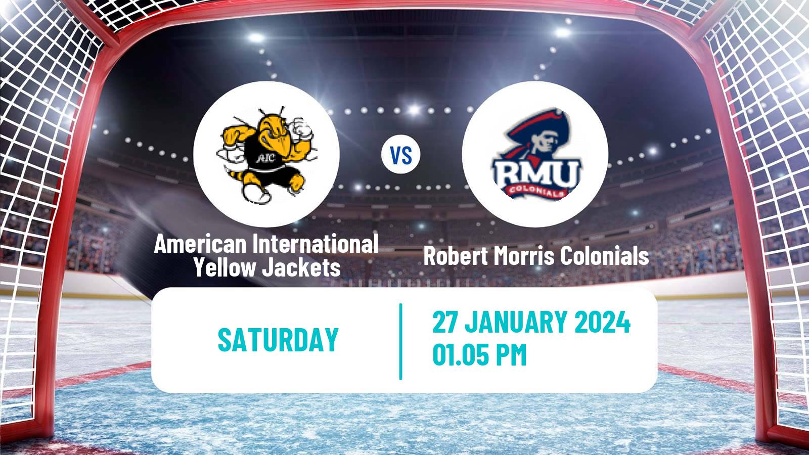 Hockey NCAA Hockey American International Yellow Jackets - Robert Morris Colonials