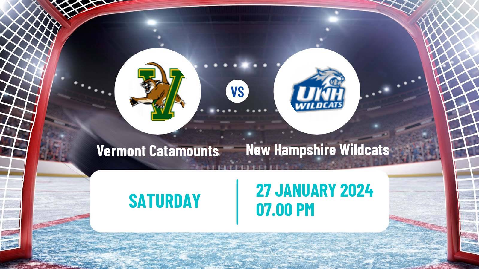 Hockey NCAA Hockey Vermont Catamounts - New Hampshire Wildcats