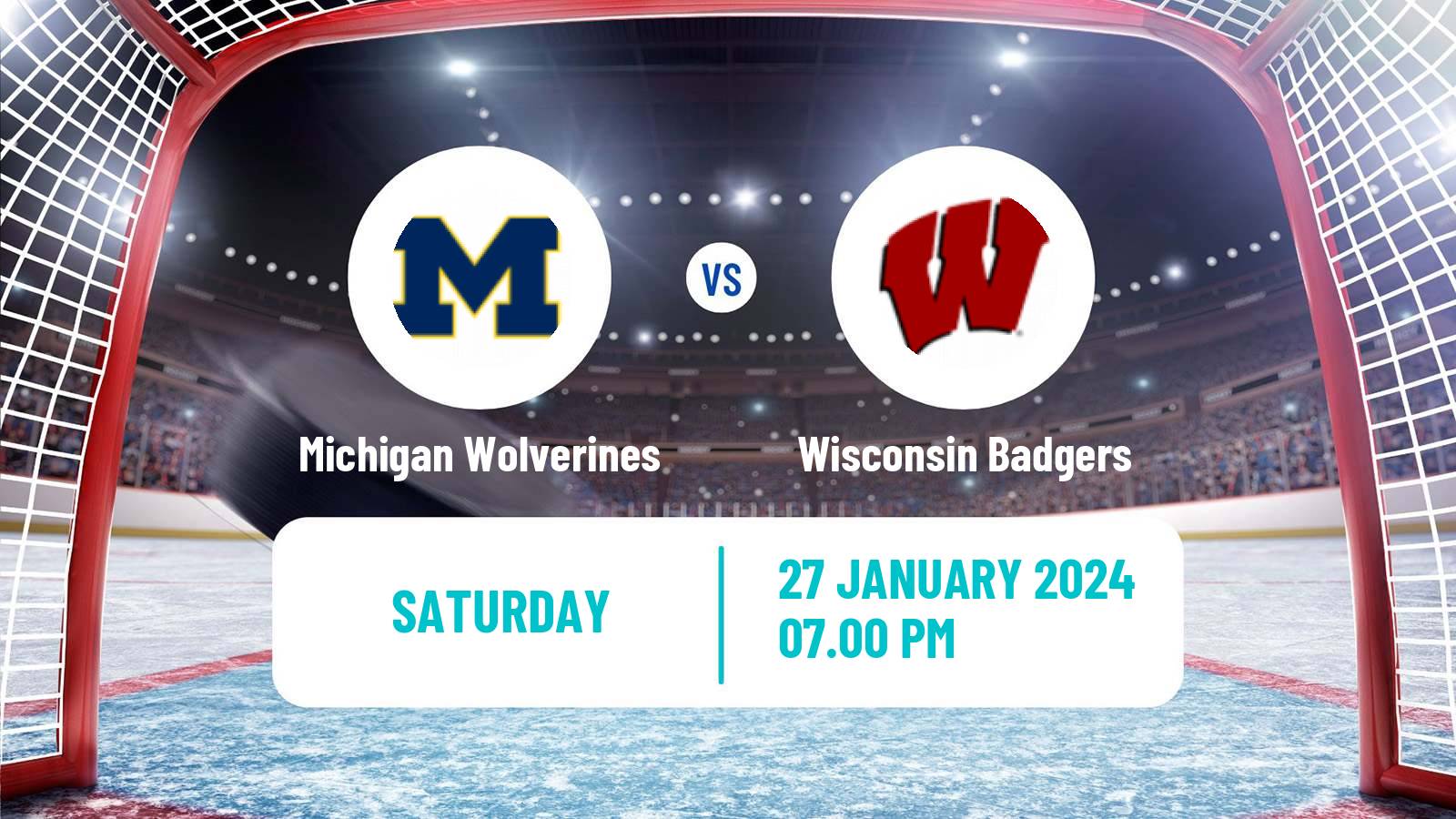 Hockey NCAA Hockey Michigan Wolverines - Wisconsin Badgers