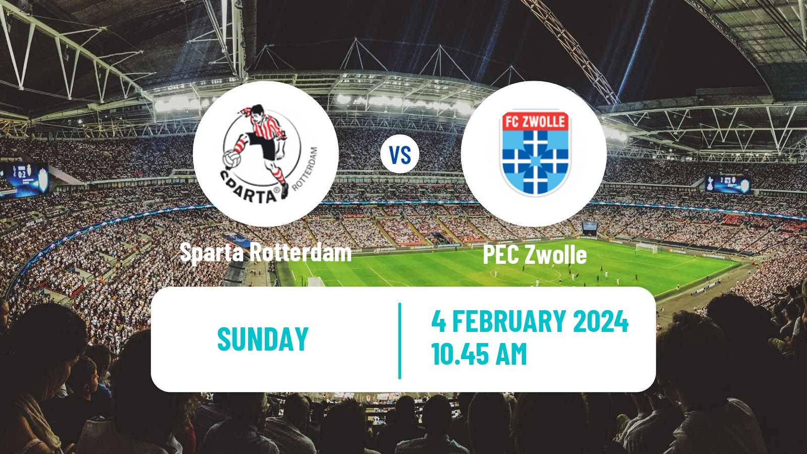 Soccer Dutch Eredivisie Sparta Rotterdam - Zwolle