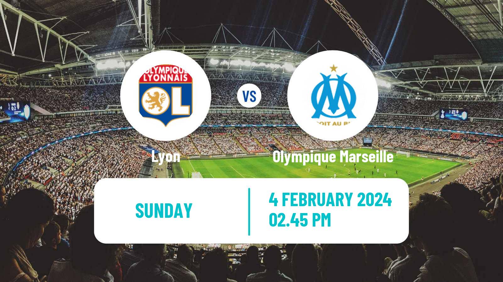 Soccer French Ligue 1 Lyon - Olympique Marseille