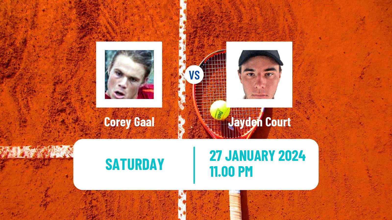 Tennis Burnie Challenger Men Corey Gaal - Jayden Court