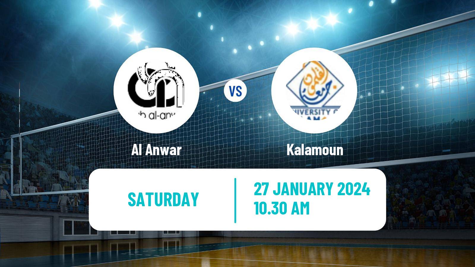 Volleyball Lebanese 1st Division Volleyball Al Anwar - Kalamoun