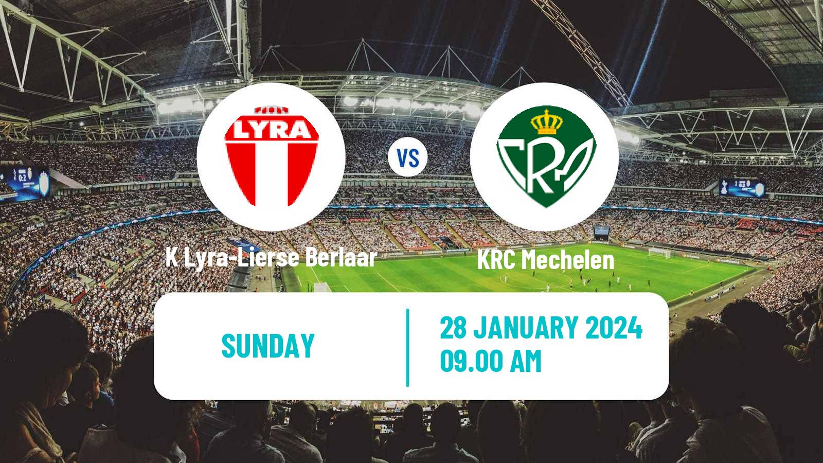 Soccer Belgian Second Amateur Division Group B K Lyra-Lierse Berlaar - KRC Mechelen