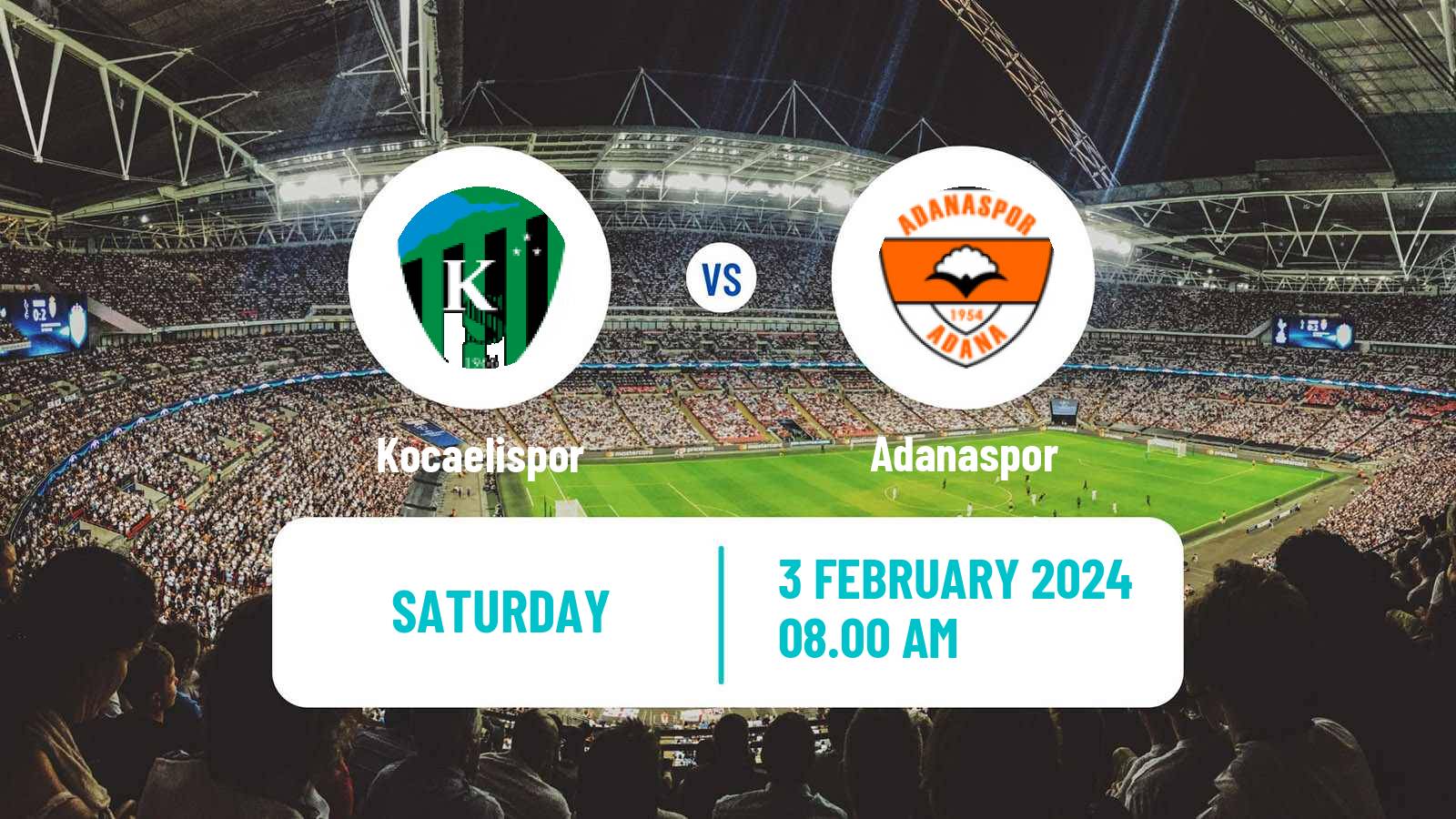 Soccer Turkish First League Kocaelispor - Adanaspor