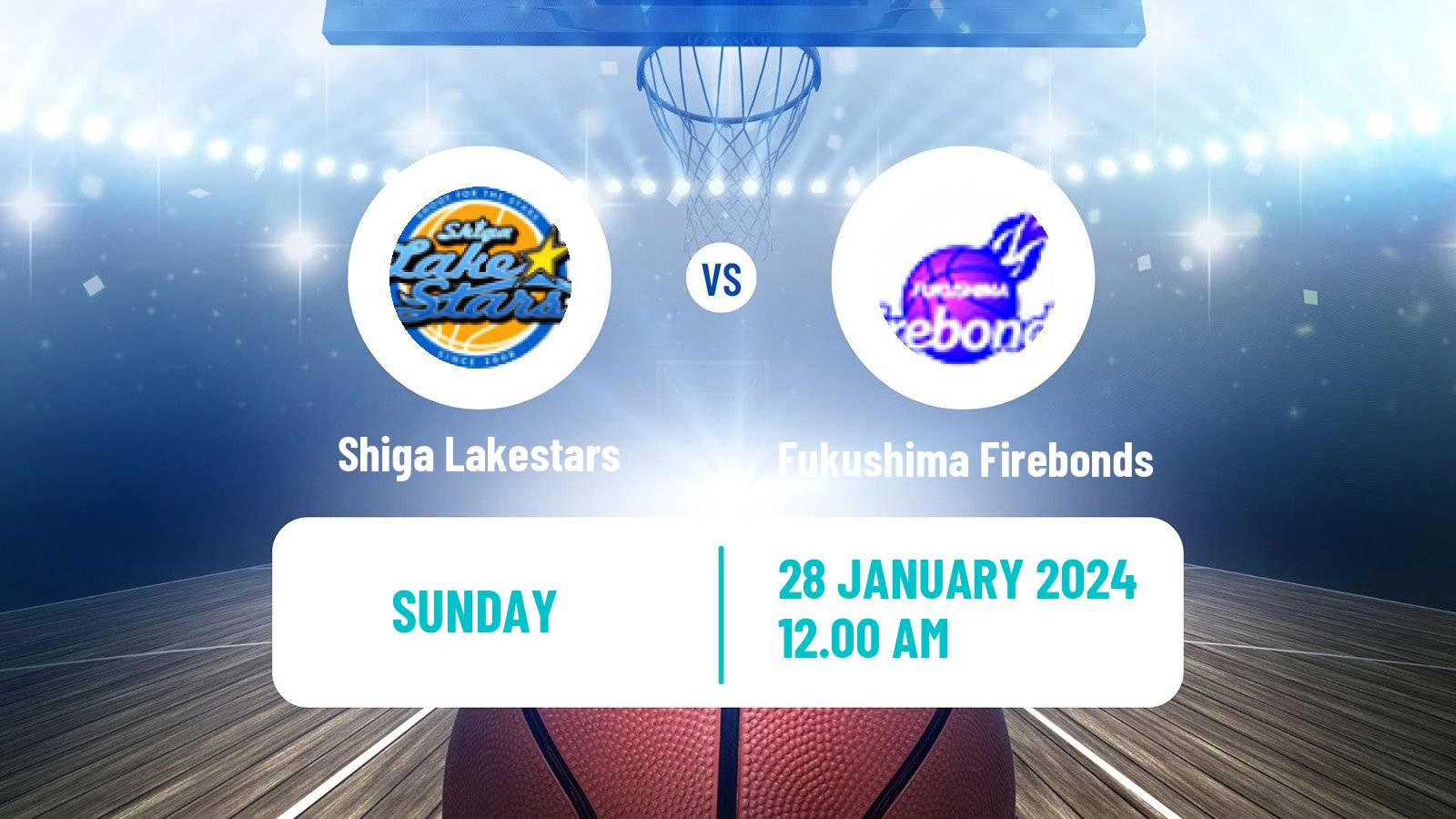 Basketball Japan B2 League Basketball Shiga Lakestars - Fukushima Firebonds