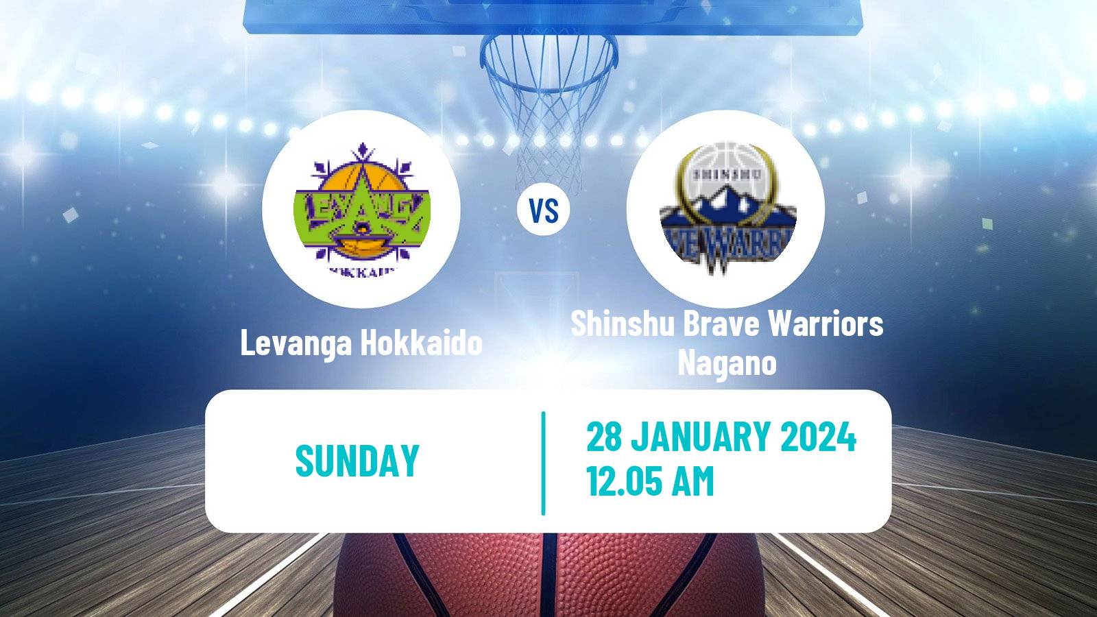 Basketball BJ League Levanga Hokkaido - Shinshu Brave Warriors Nagano