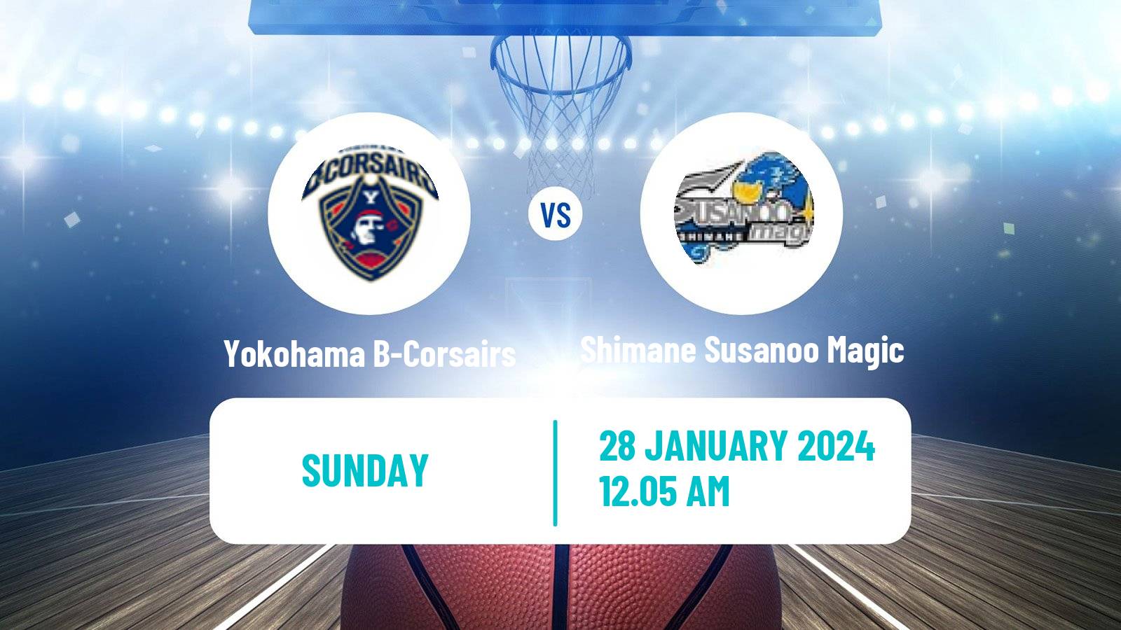 Basketball BJ League Yokohama B-Corsairs - Shimane Susanoo Magic