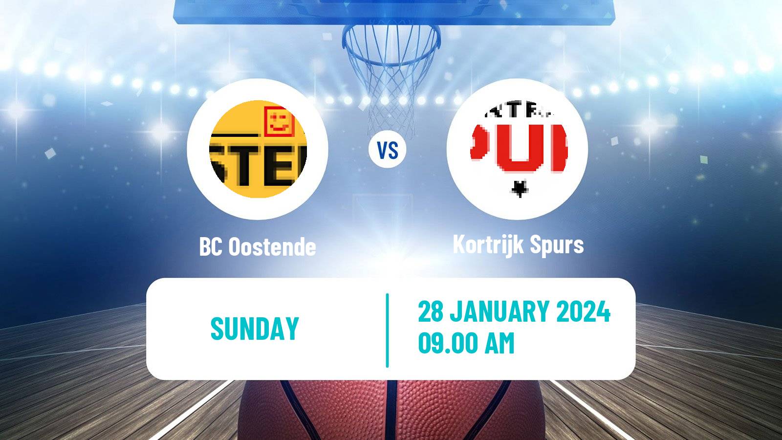 Basketball BNXT League Oostende - Kortrijk Spurs