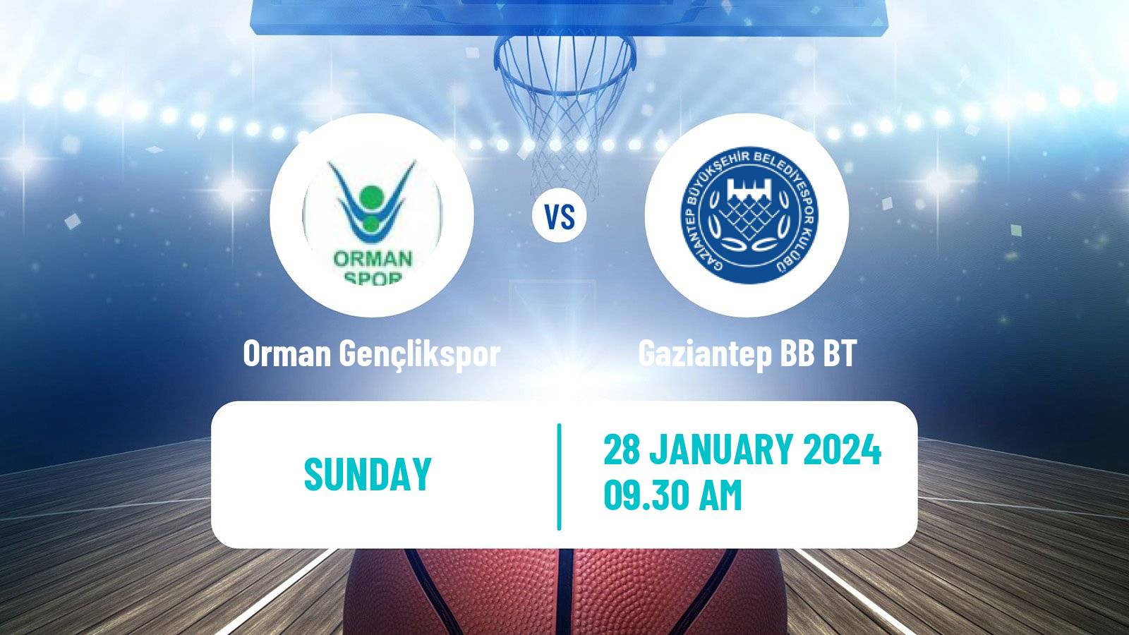 Basketball Turkish TBL Orman Gençlikspor - Gaziantep BB BT