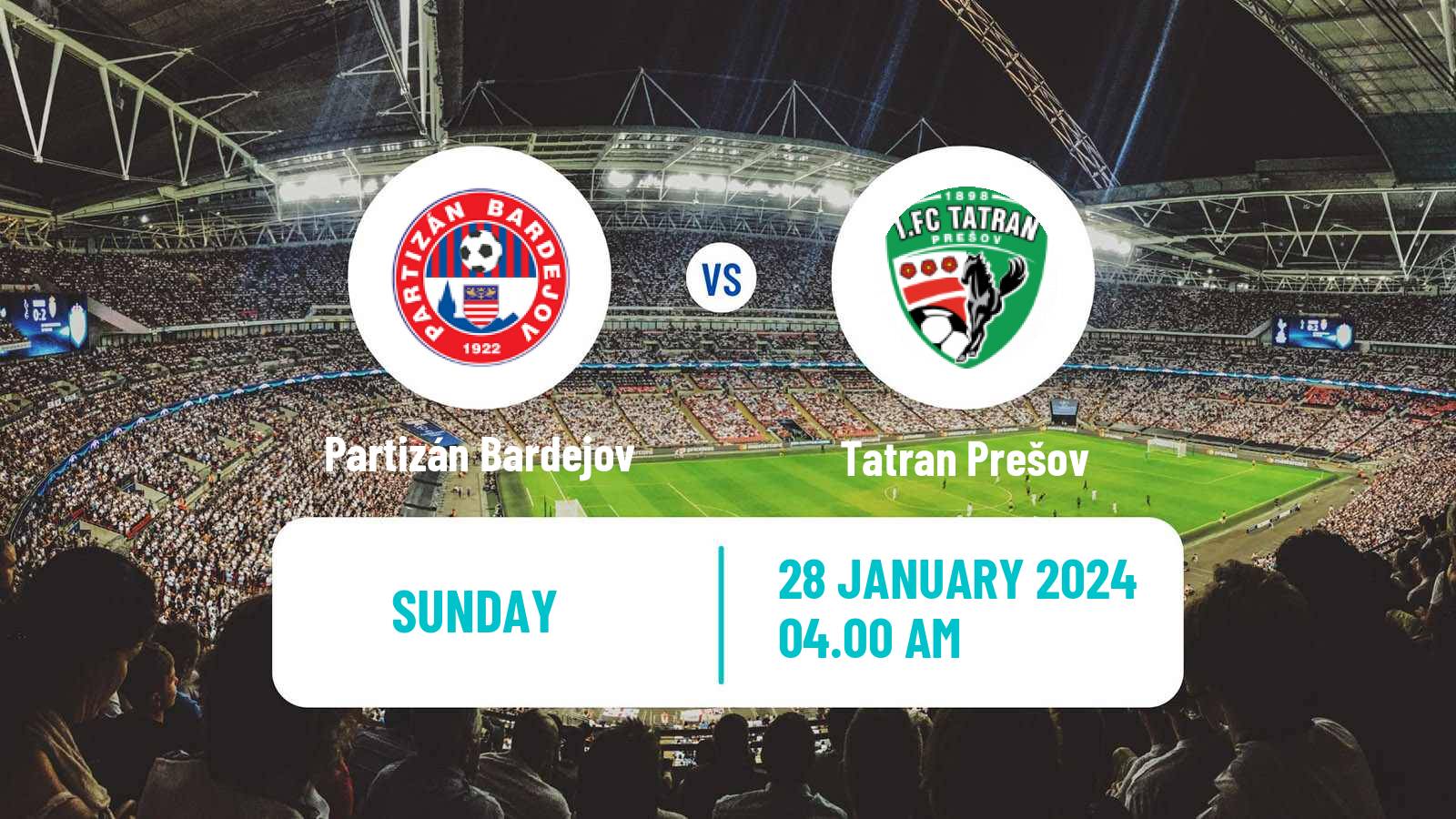 Soccer Club Friendly Partizán Bardejov - Tatran Prešov