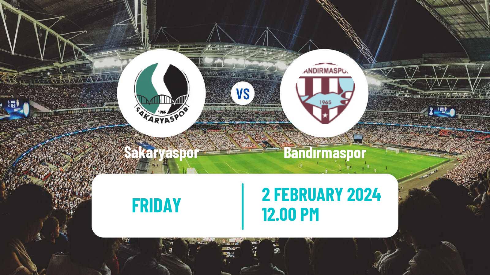 Soccer Turkish First League Sakaryaspor - Bandırmaspor