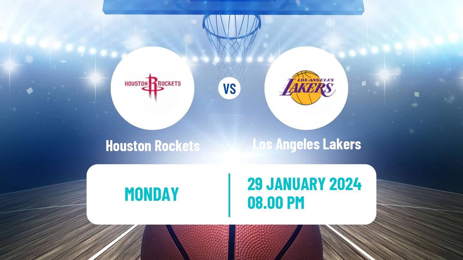 Basketball NBA Houston Rockets - Los Angeles Lakers