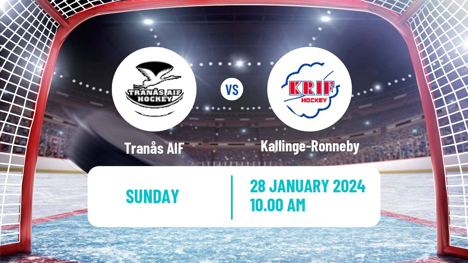 Hockey Swedish HockeyEttan Sodra Tranås - Kallinge-Ronneby