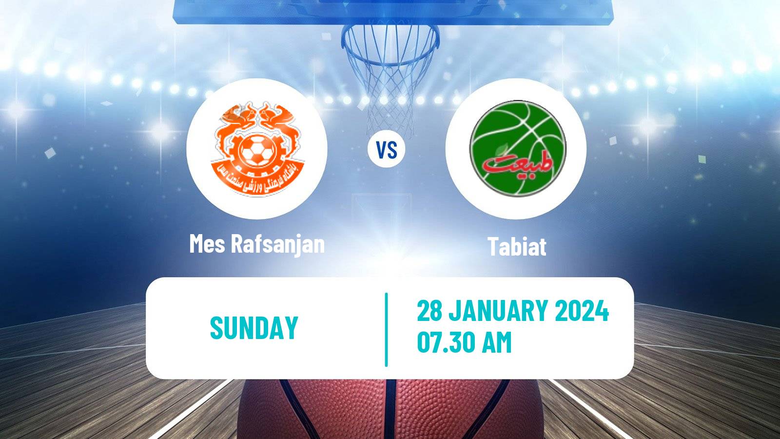 Basketball Iran Super League Basketball Mes Rafsanjan - Tabiat
