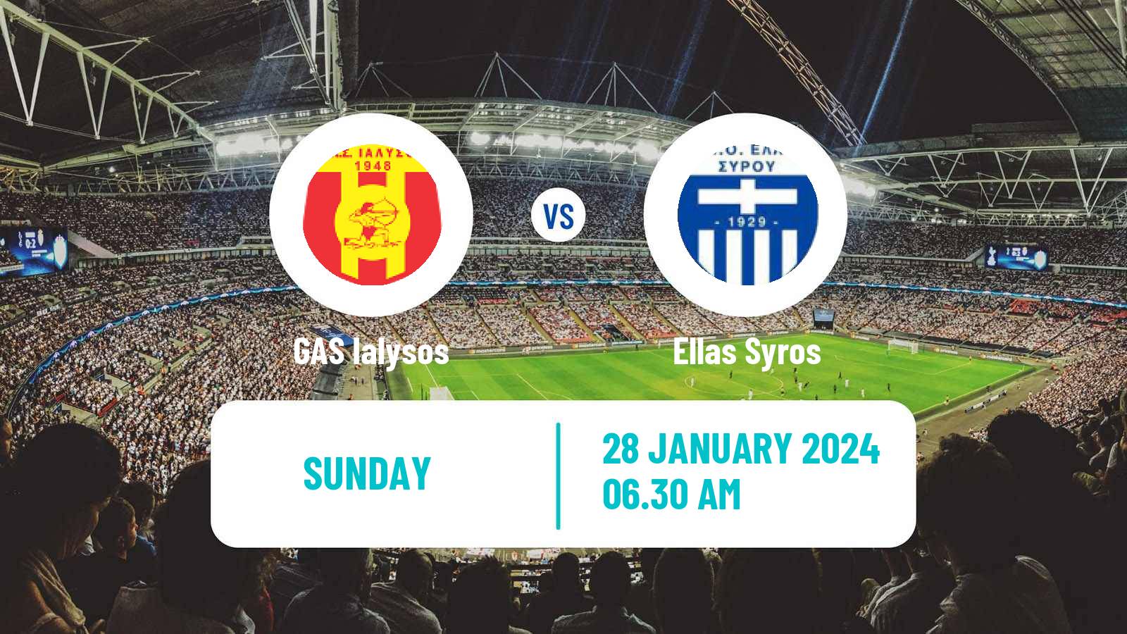Soccer Greek Gamma Ethniki - Group 3 GAS Ialysos - Ellas Syros