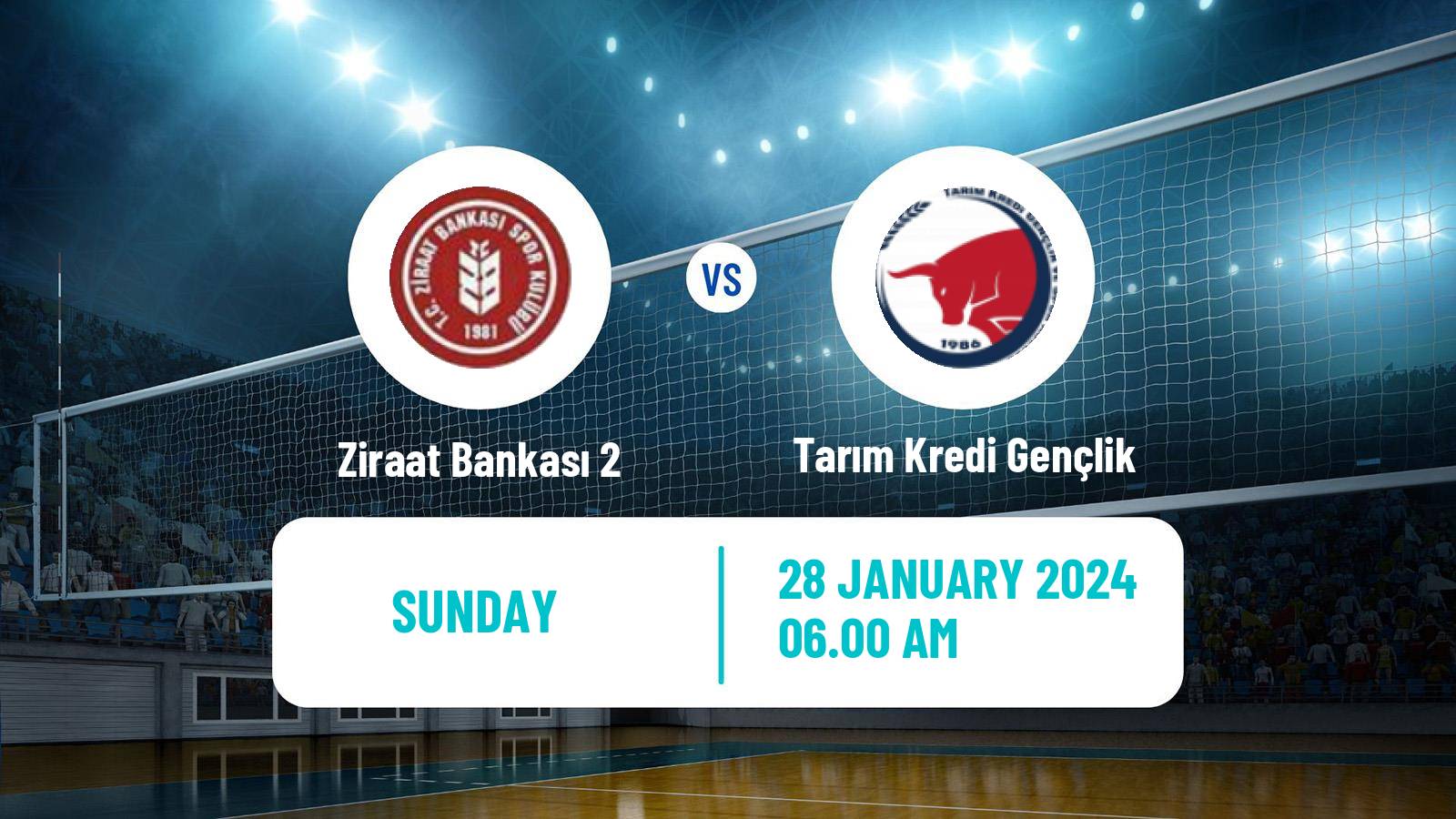 Volleyball Turkish 1 Ligi Volleyball Ziraat Bankası 2 - Tarım Kredi Gençlik