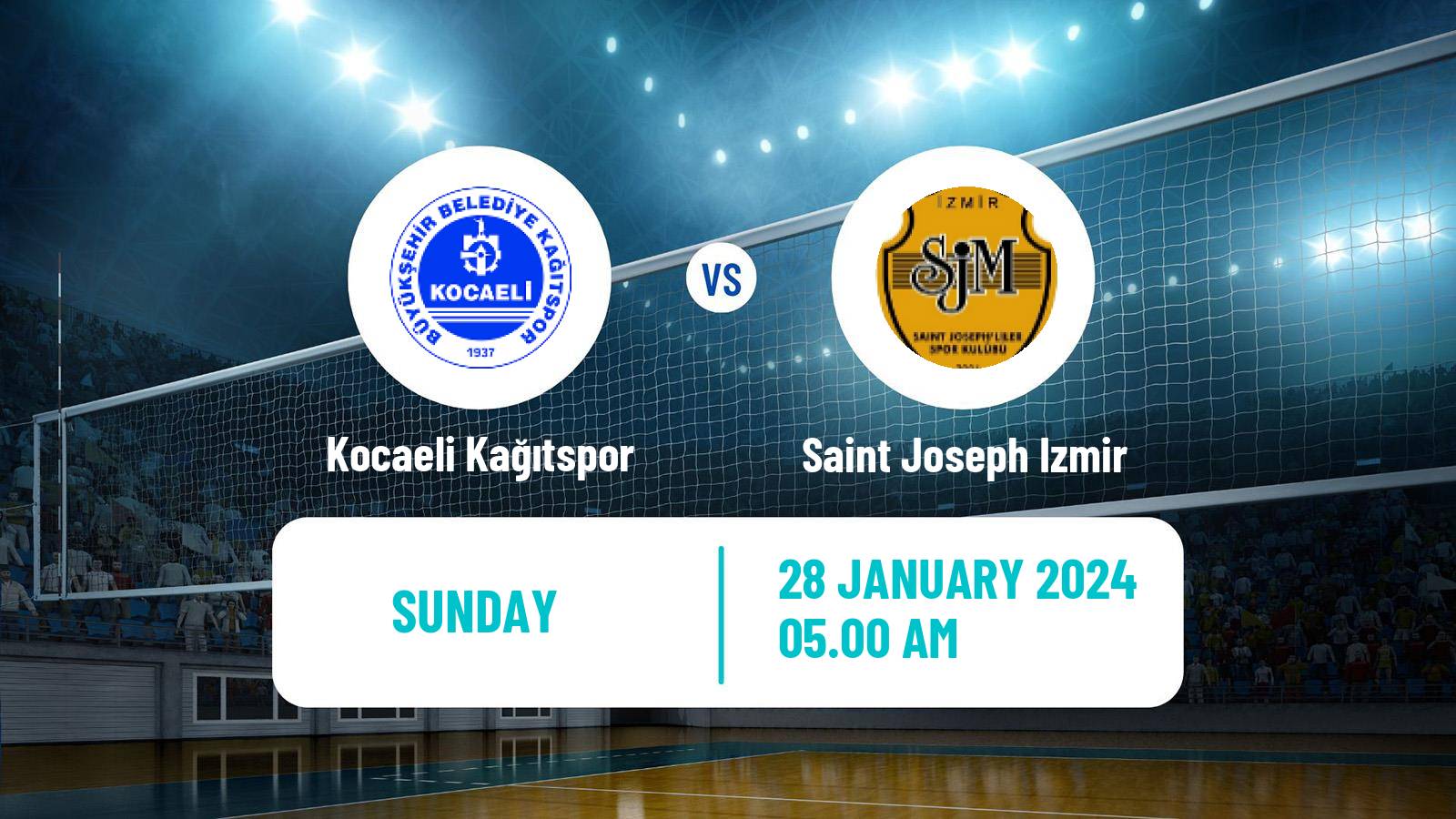 Volleyball Turkish 1 Ligi Volleyball Kocaeli Kağıtspor - Saint Joseph Izmir