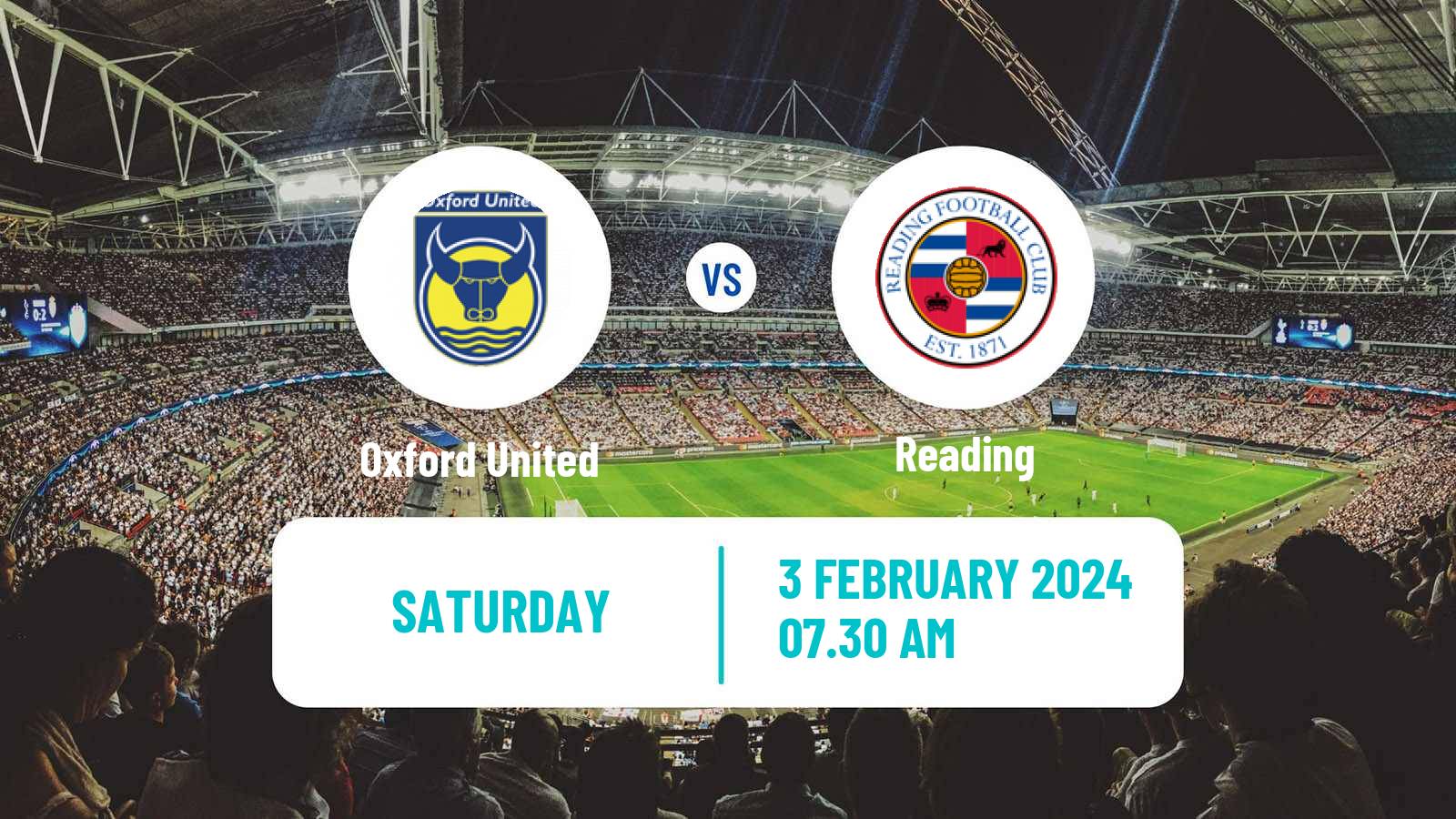 Soccer English League One Oxford United - Reading
