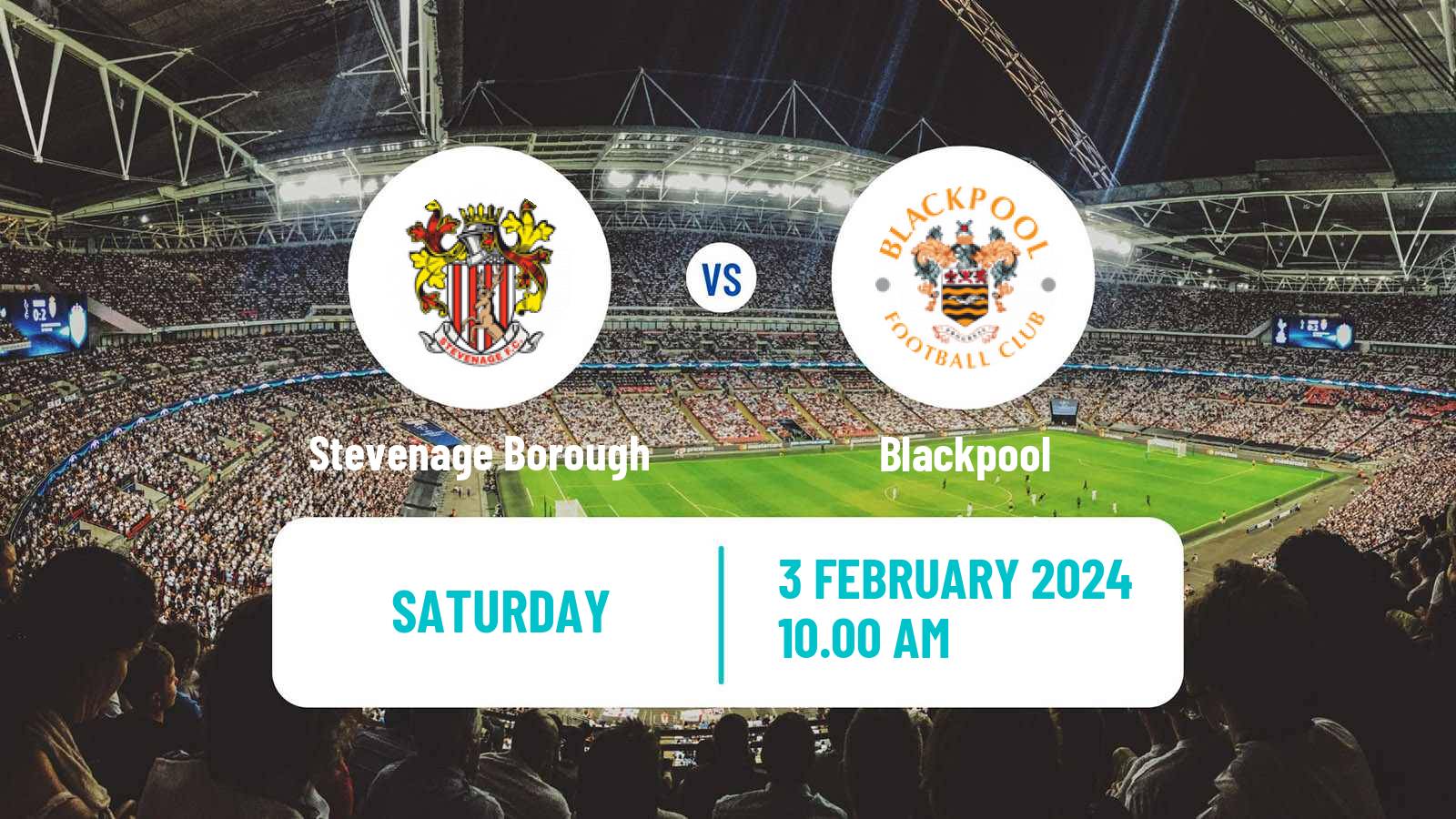 Soccer English League One Stevenage Borough - Blackpool