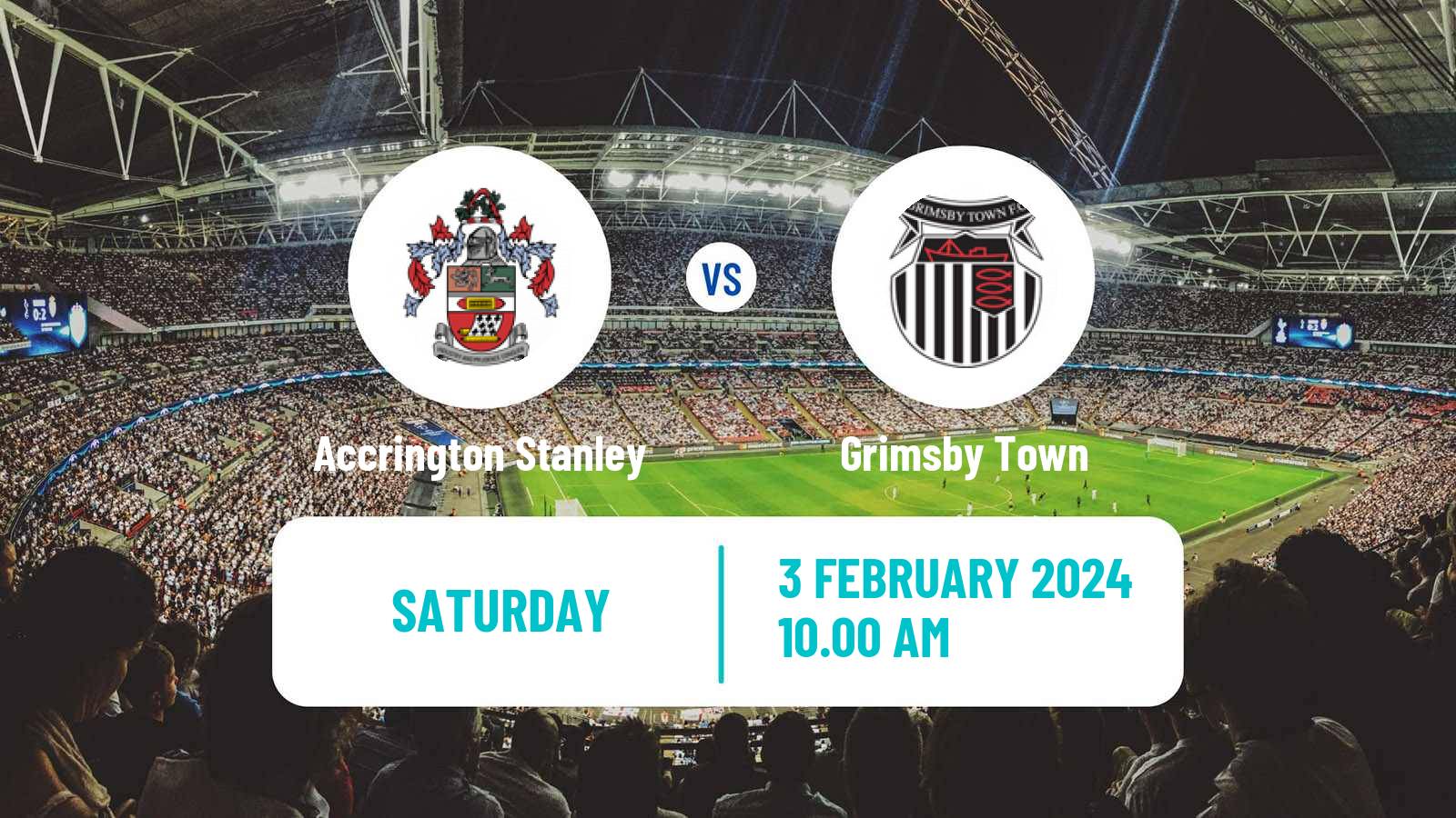 Soccer English League Two Accrington Stanley - Grimsby Town