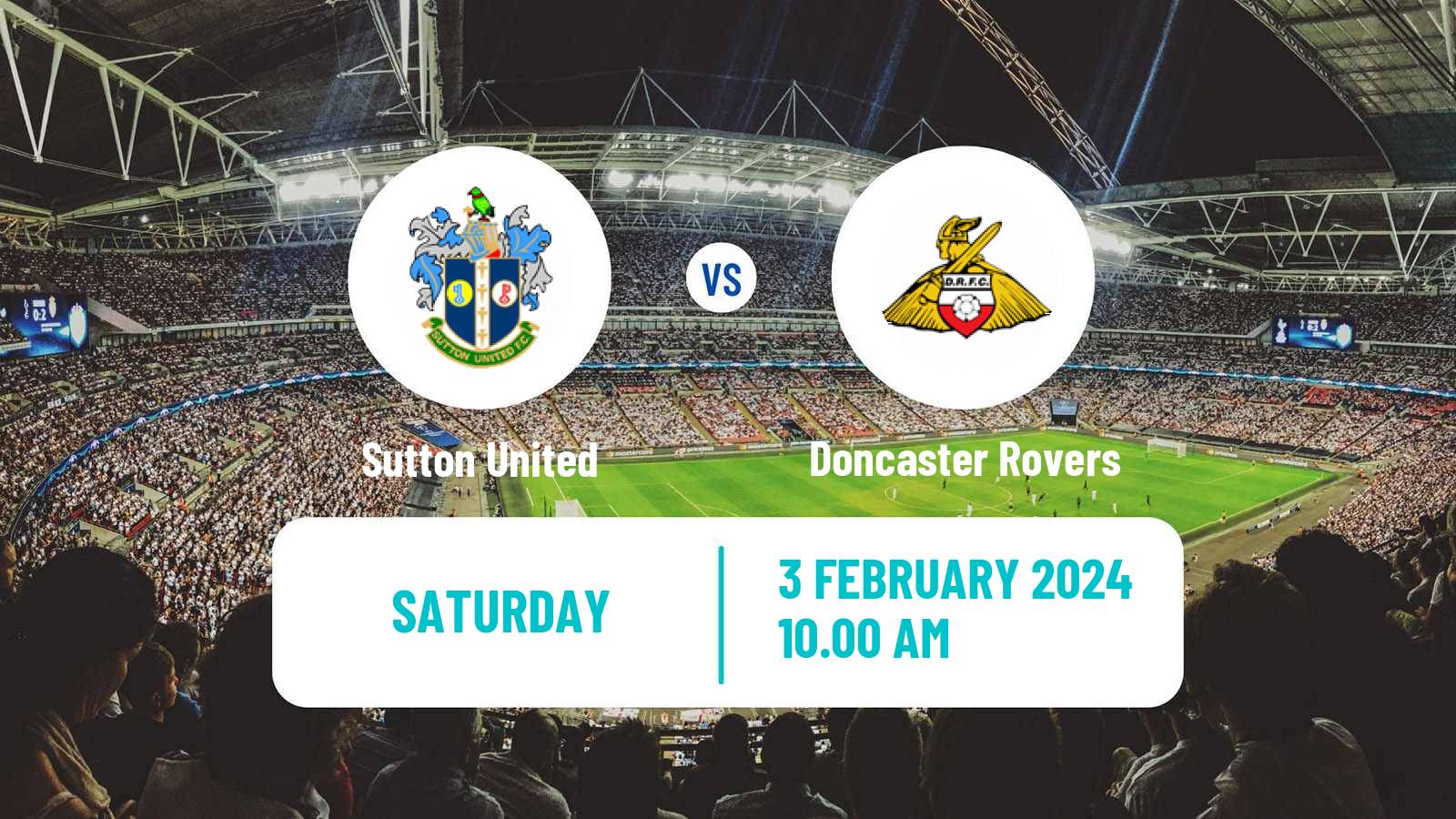 Soccer English League Two Sutton United - Doncaster Rovers