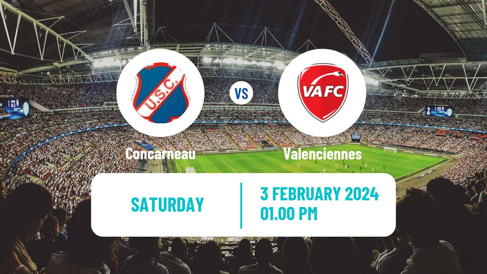 Soccer French Ligue 2 Concarneau - Valenciennes