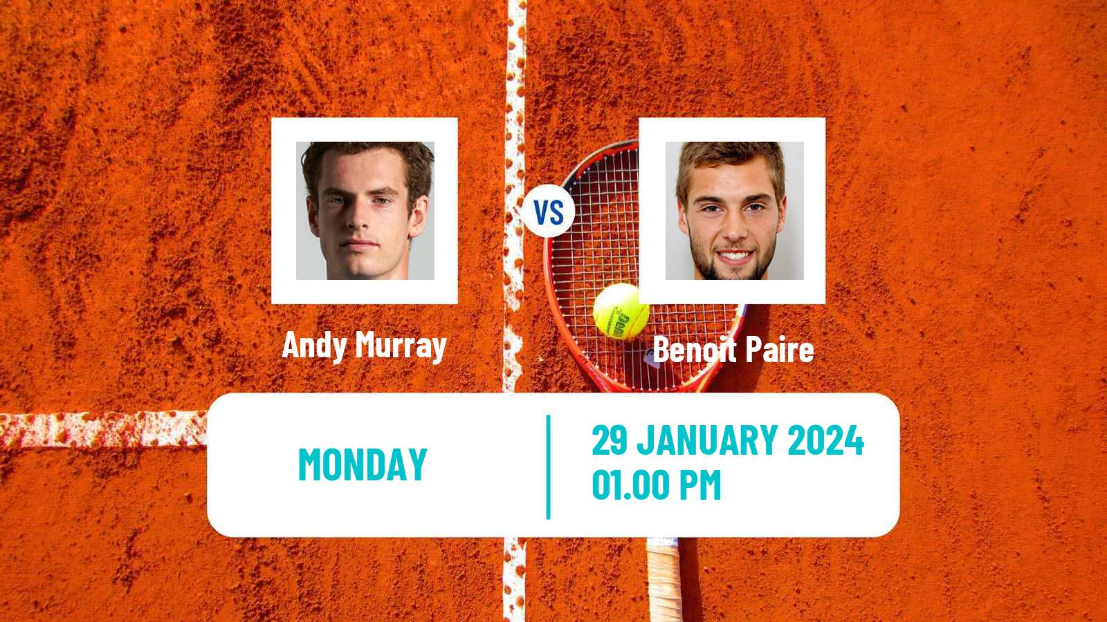 Tennis ATP Montpellier Andy Murray - Benoit Paire