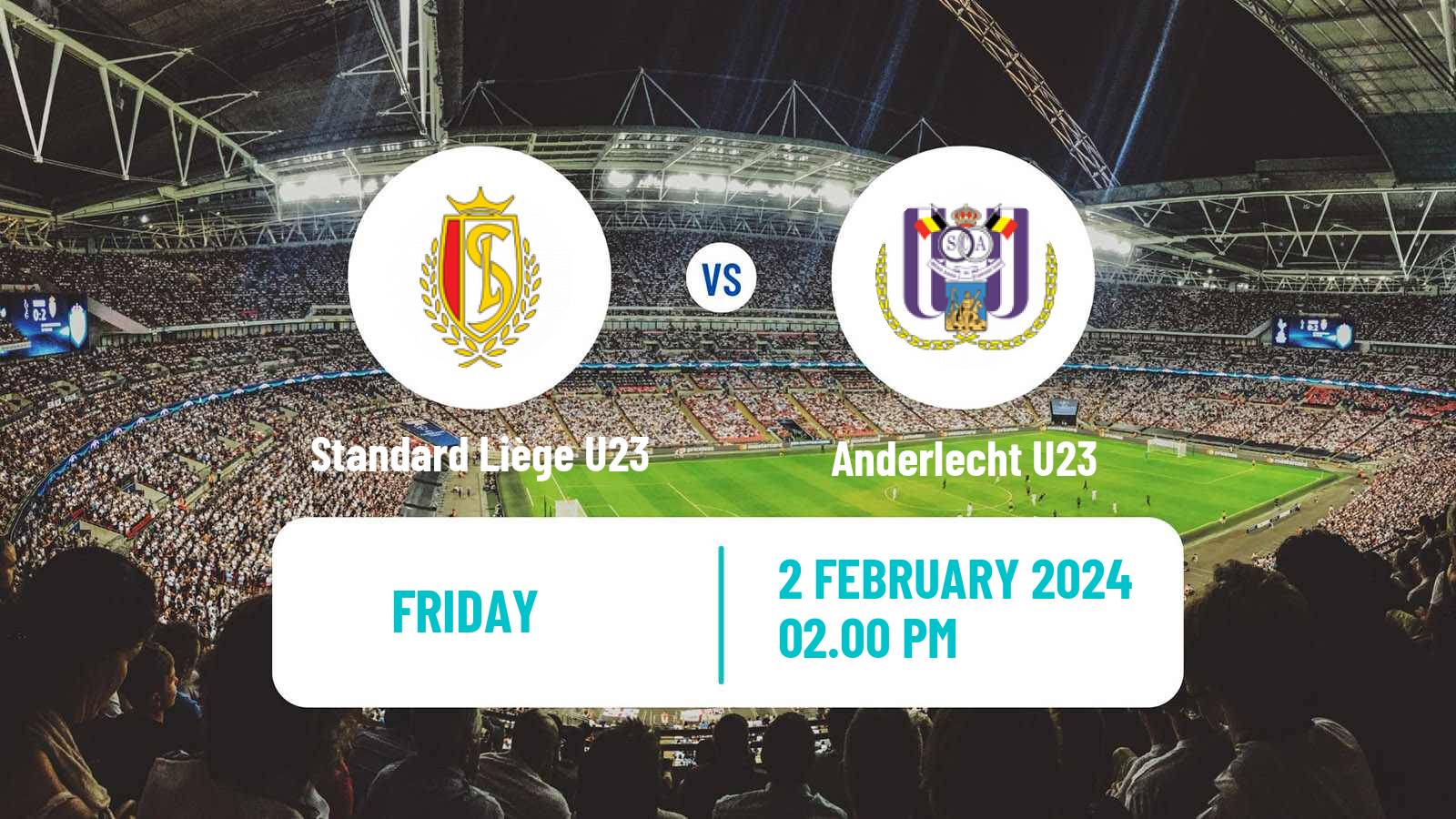 Soccer Belgian Сhallenger Pro League Standard Liège U23 - Anderlecht U23