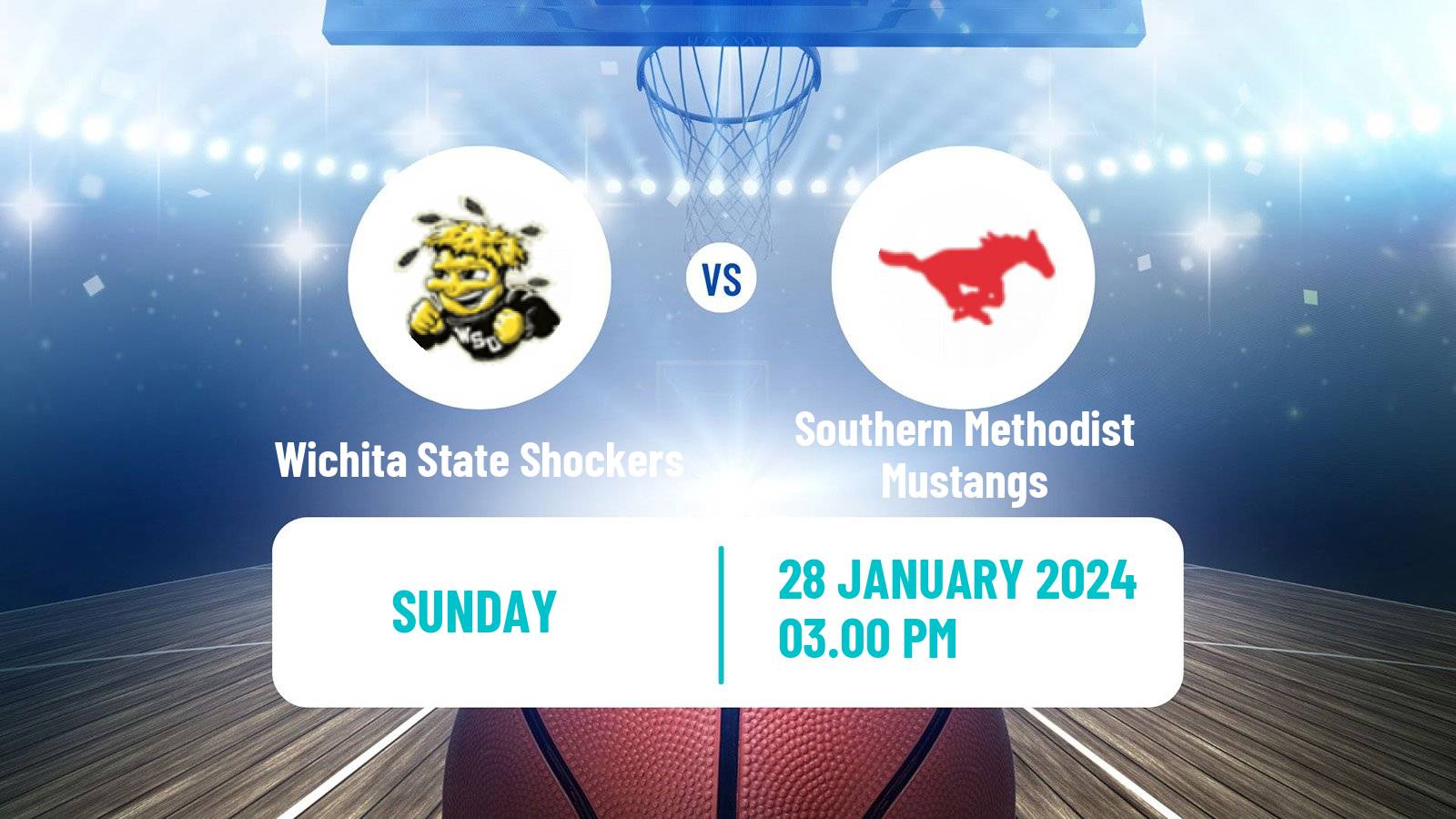 Basketball NCAA College Basketball Wichita State Shockers - Southern Methodist Mustangs