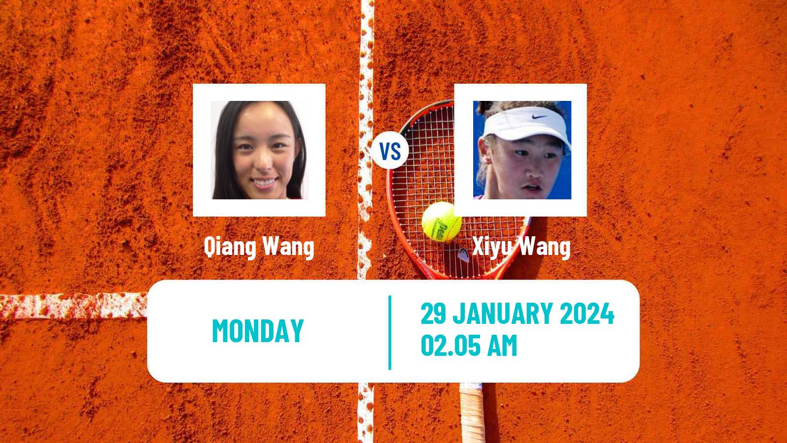 Tennis WTA Hua Hin Qiang Wang - Xiyu Wang