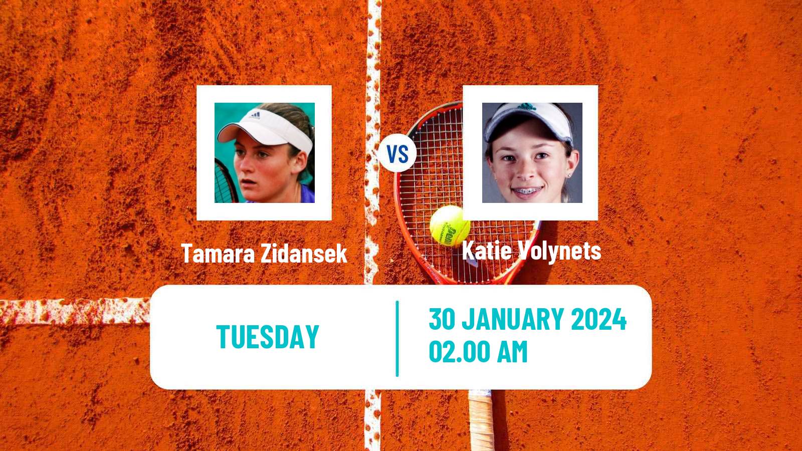 Tennis WTA Hua Hin Tamara Zidansek - Katie Volynets