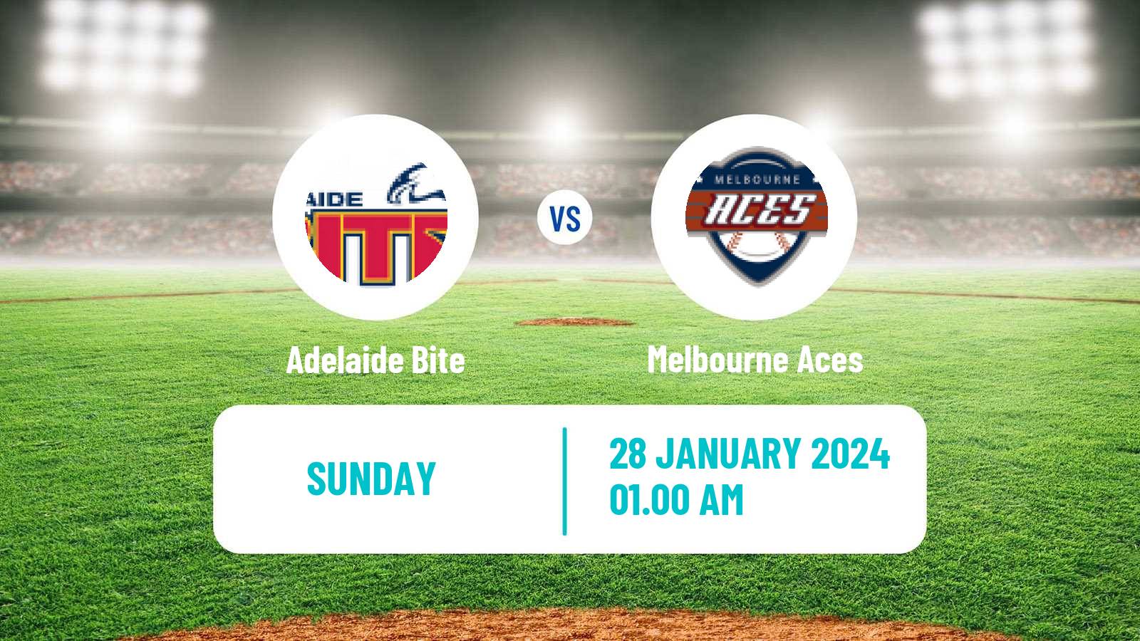 Baseball Australian ABL Adelaide Bite - Melbourne Aces